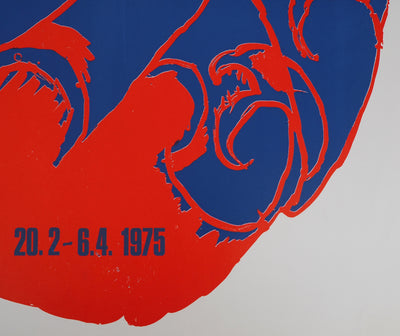 Pierre ALECHINSKY : La couronne florale - Affiche (détail)