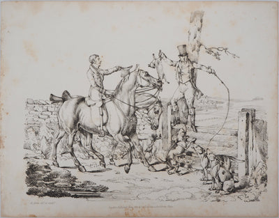 Henry Thomas ALKEN : A la chasse - Lithographie (détail)