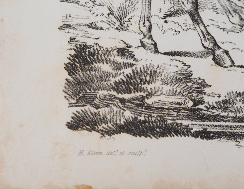 Henry Thomas ALKEN : A la chasse - Lithographie (détail)