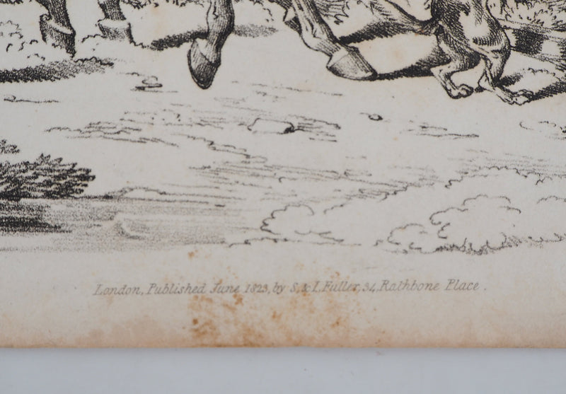 Henry Thomas ALKEN : A la chasse - Lithographie (détail)