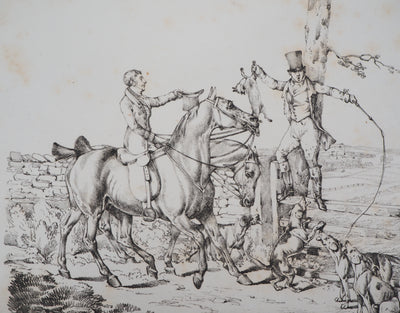 Henry Thomas ALKEN : A la chasse - Lithographie (détail)