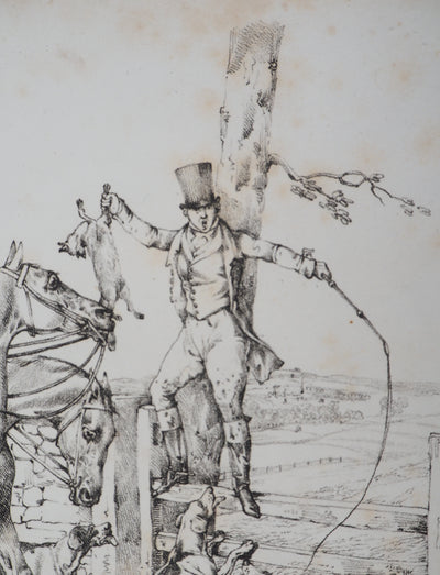 Henry Thomas ALKEN : A la chasse - Lithographie (détail)