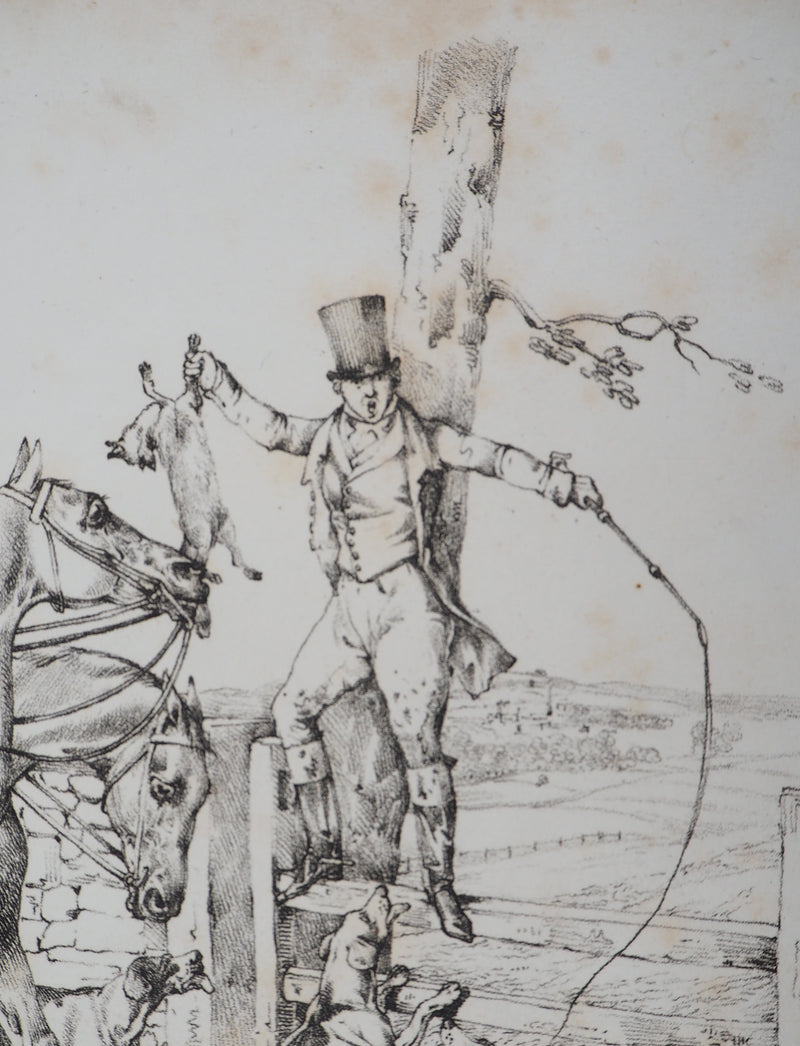 Henry Thomas ALKEN : A la chasse - Lithographie (détail)