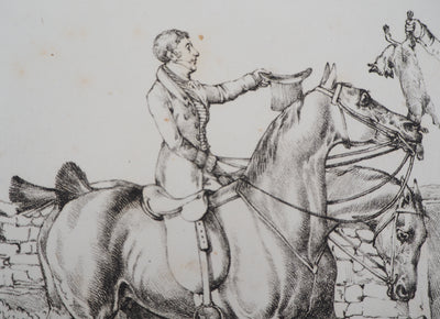 Henry Thomas ALKEN : A la chasse - Lithographie (détail)