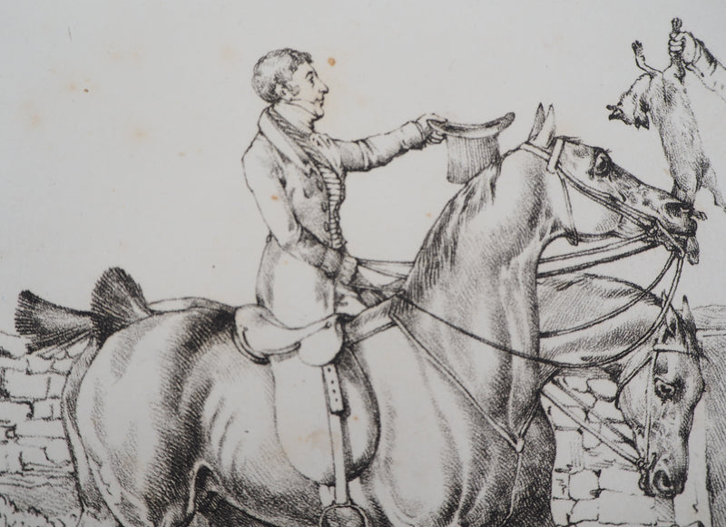 Henry Thomas ALKEN : A la chasse - Lithographie (détail)