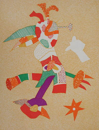 Otmar ALT : Personnage féerique, 1974 - Lithographie (détail)