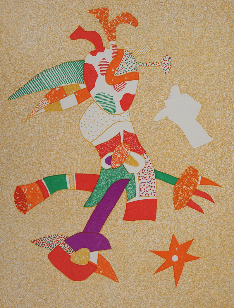 Otmar ALT : Personnage féerique, 1974 - Lithographie (détail)