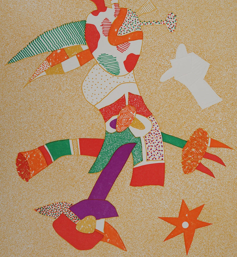 Otmar ALT : Personnage féerique, 1974 - Lithographie (détail)