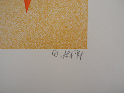 Otmar ALT : Personnage féerique, 1974 - Lithographie (détail)