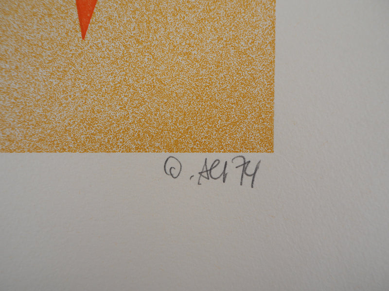 Otmar ALT : Personnage féerique, 1974 - Lithographie (détail)