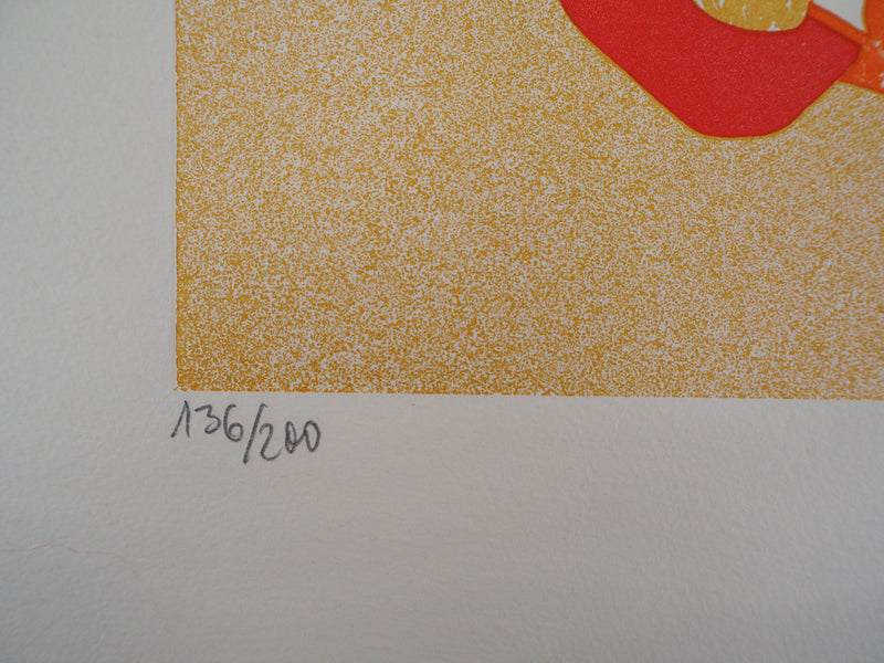 Otmar ALT : Personnage féerique, 1974 - Lithographie (détail)
