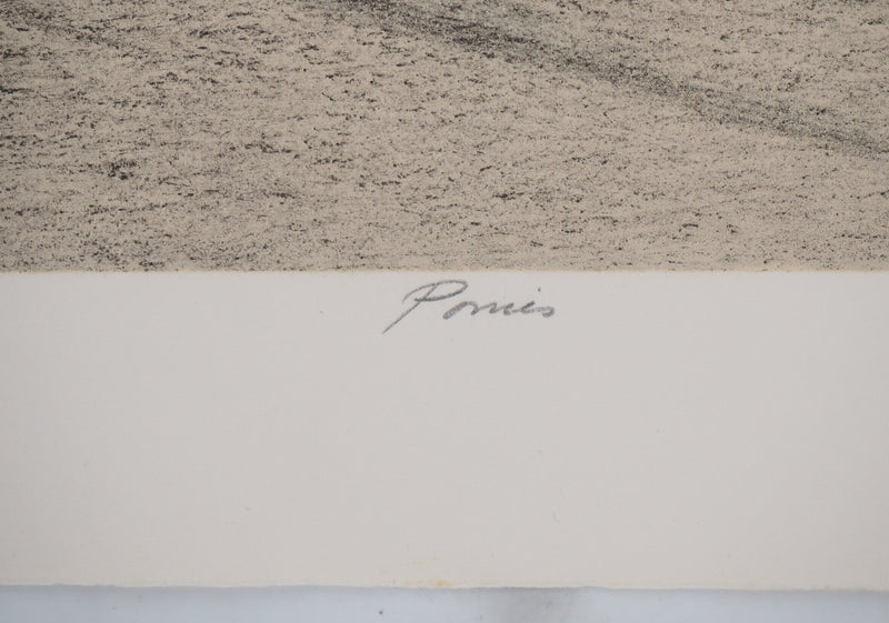 Harold ALTMAN : Paris : Poneys du Parc Monceau - Lithographie (détail)