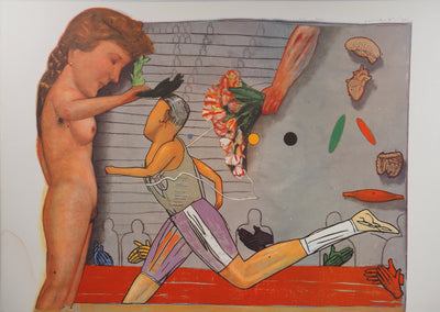 Pat ANDREA : Hommage au coureur - Lithographie