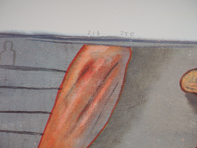 Pat ANDREA : Hommage au coureur - Lithographie (détail)