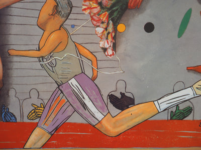 Pat ANDREA : Hommage au coureur - Lithographie (détail)
