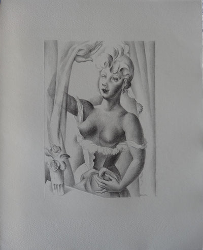 Mariano ANDREU : Nu Cubiste (Marion), Lithographie originale (photo de détail 2) - Crédit photo : Galerie Art.Paris