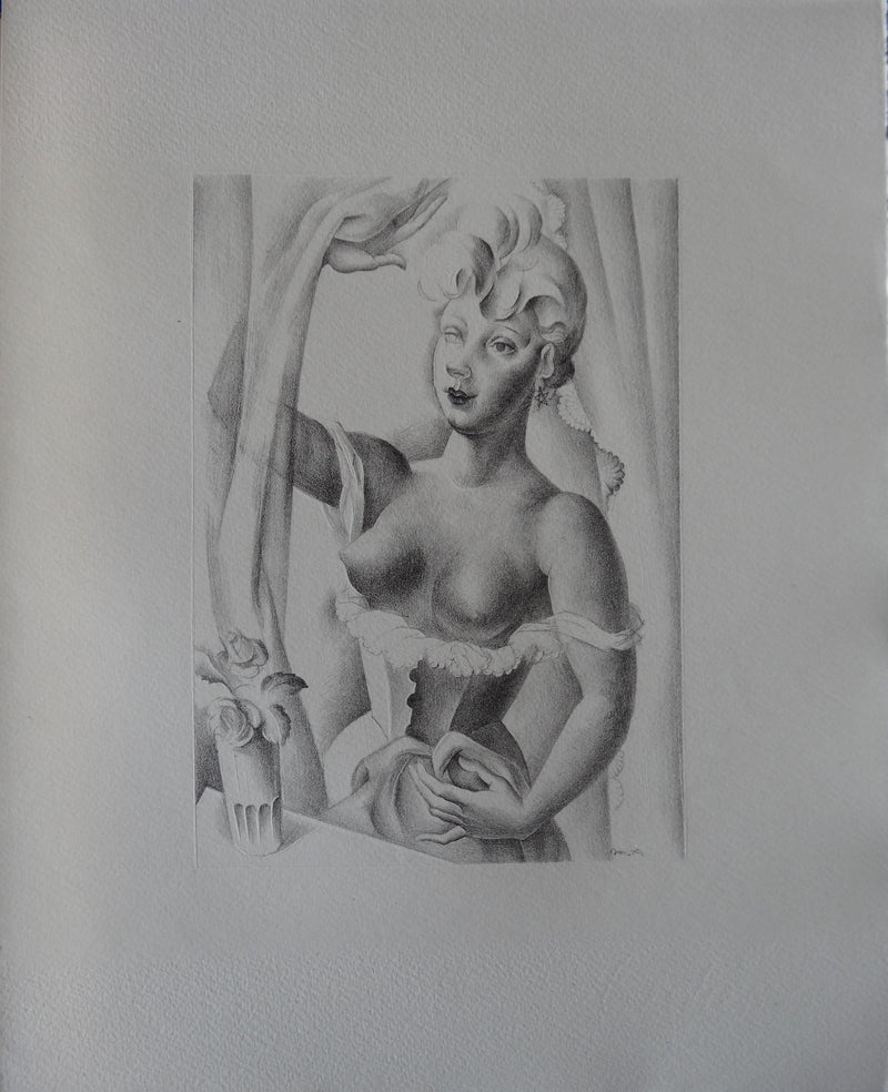 Mariano ANDREU : Nu Cubiste (Marion), Lithographie originale (photo de détail 2) - Crédit photo : Galerie Art.Paris