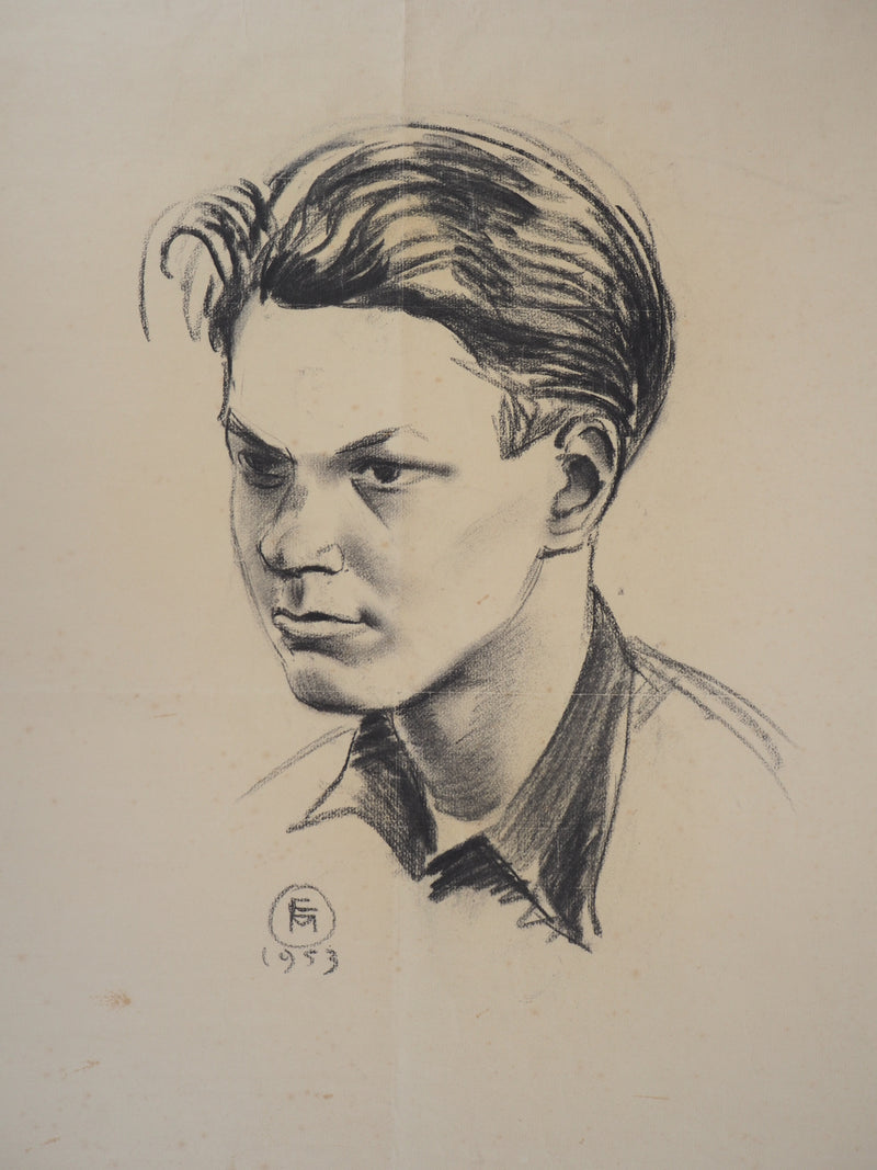  Anonyme : Jeune garçon, 1953 - Dessin