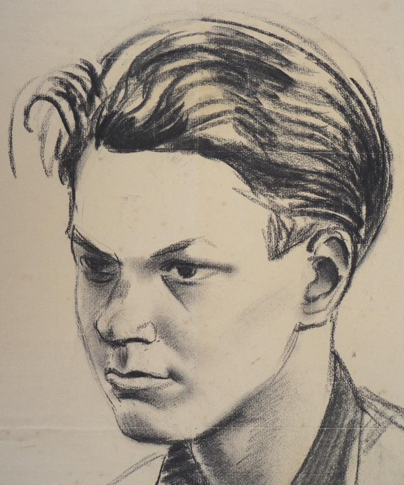  Anonyme : Jeune garçon, 1953 - Dessin (détail)