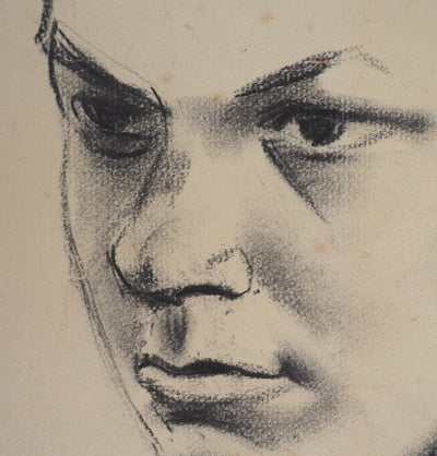  Anonyme : Jeune garçon, 1953 - Dessin (détail)