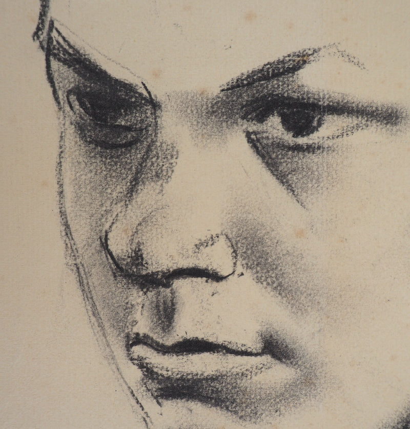  Anonyme : Jeune garçon, 1953 - Dessin (détail)