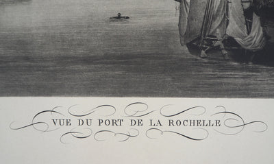  ANONYME : Vue du port de la Rochelle - Héliogravure (détail)