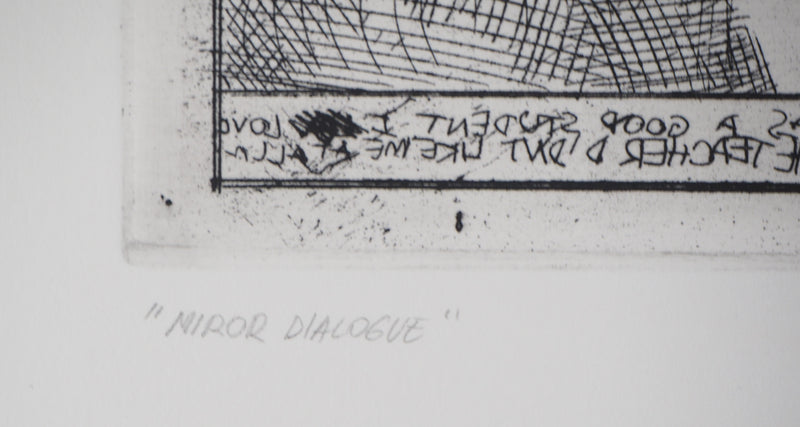Sergio AQUINDO : Miror dialogue - Gravure (détail)