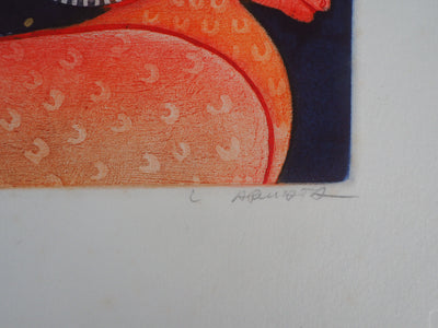 Ludmila ARMATA : Zodiaque, le Bellier - Gravure (détail)