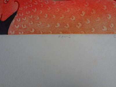 Ludmila ARMATA : Zodiaque, le Bellier - Gravure (détail)