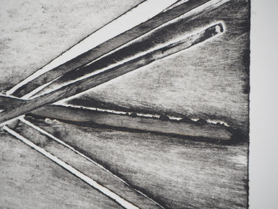 Gotz ARNDT : Composition métallique - Gravure (détail)
