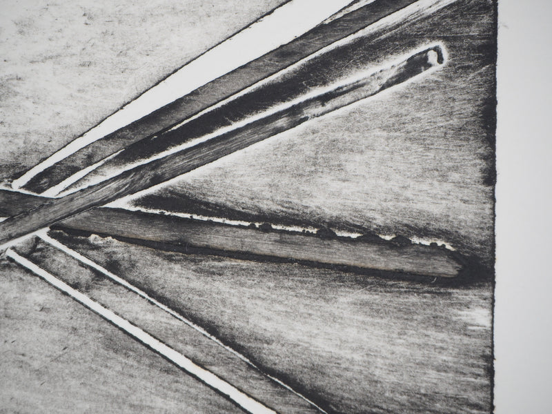Gotz ARNDT : Composition métallique - Gravure (détail)