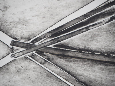 Gotz ARNDT : Composition métallique - Gravure (détail)
