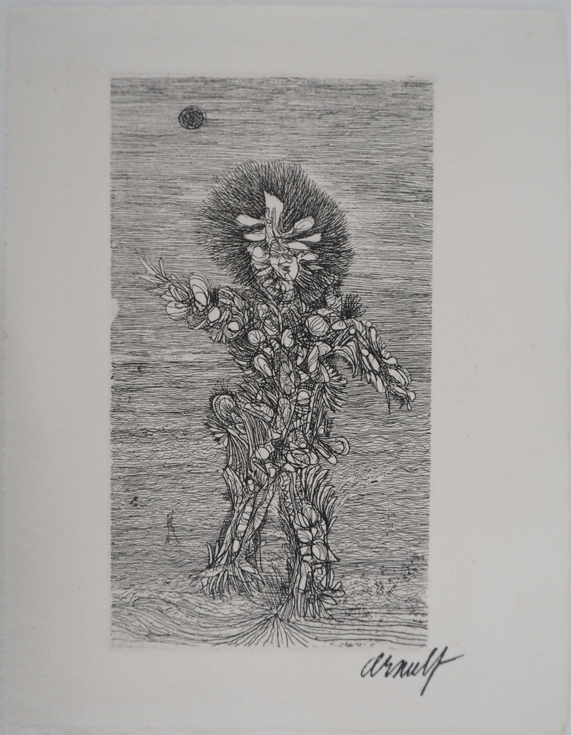 Georges ARNULF : Femme rayonnante, 1975 - Gravure