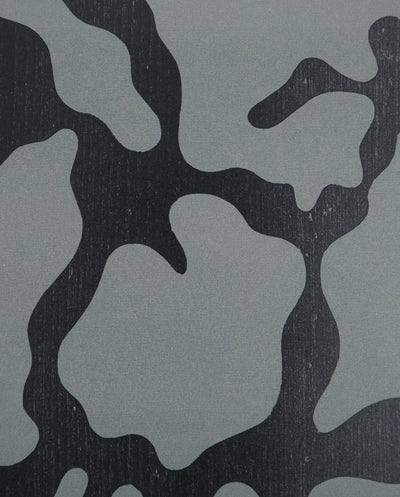 Jean ARP : Abstraction en bleu - Gravure sur bois (détail)