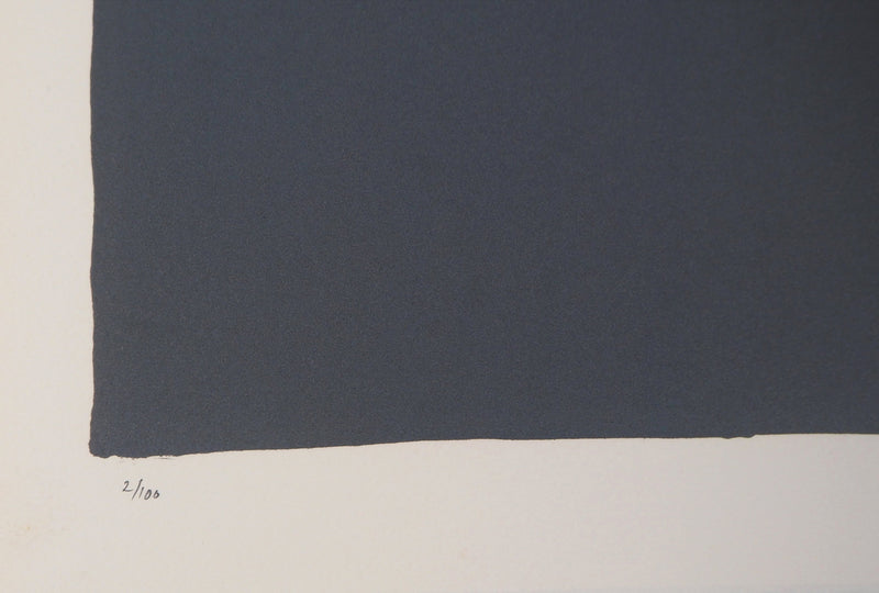 Eduardo ARROYO : Regard figé, Figure enneigé, 1984 - Lithographie (détail)