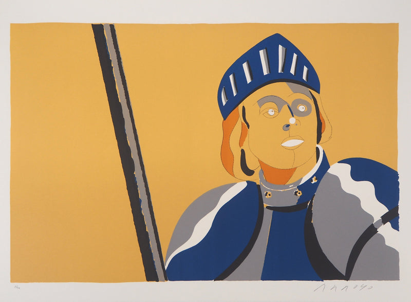Eduardo ARROYO : Saint Michel, 1984 - Lithographie (détail)