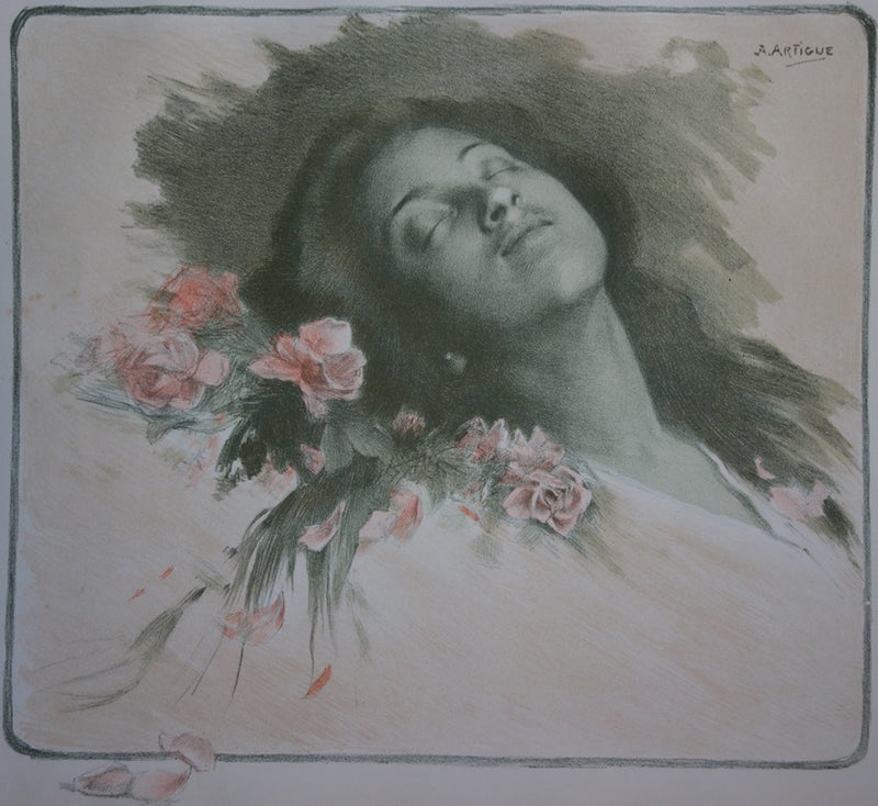 Albert-Émile ARTIGUE : Albine - Lithographie (détail)