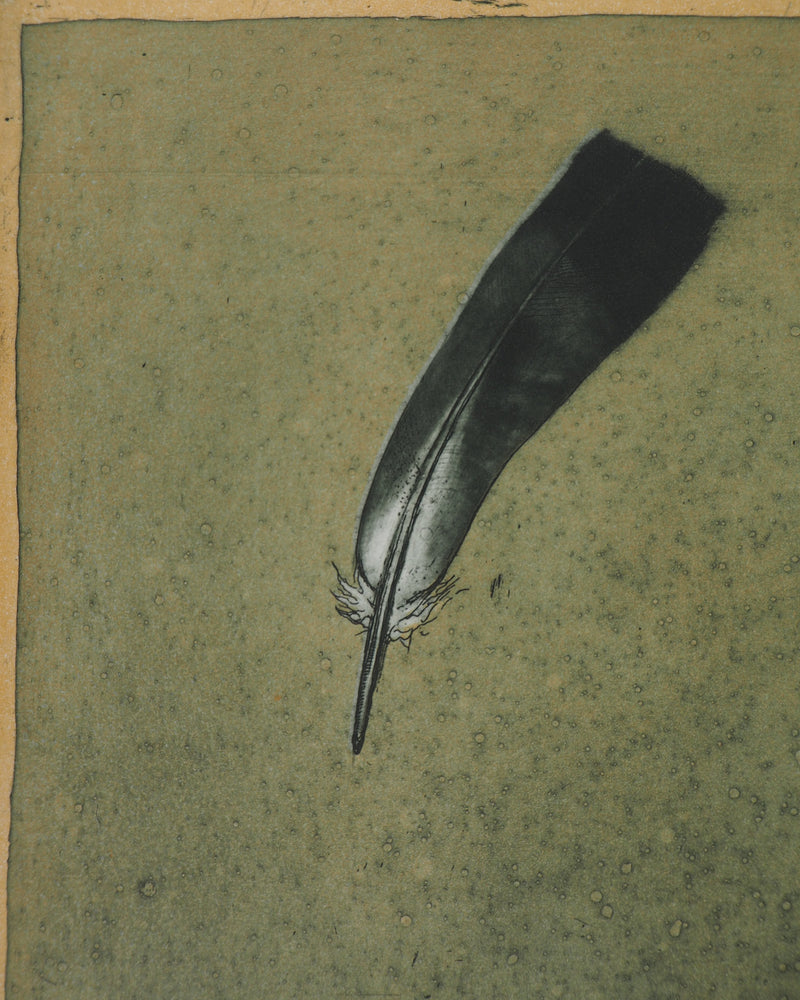 Hiroshi ASADA : Le ciel et la plume - Gravure (détail)
