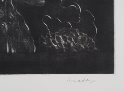 Hiroshi ASADA : Les gardiennes de la nature - Gravure (détail)