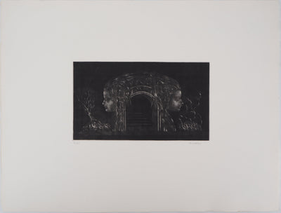 Hiroshi ASADA : Les gardiennes de la nature - Gravure (détail)