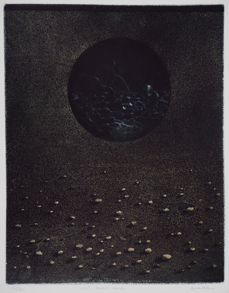 Hiroshi ASADA : Nuit sans lune - Gravure