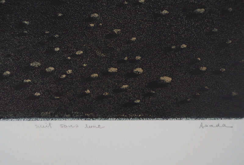 Hiroshi ASADA : Nuit sans lune - Gravure (détail)