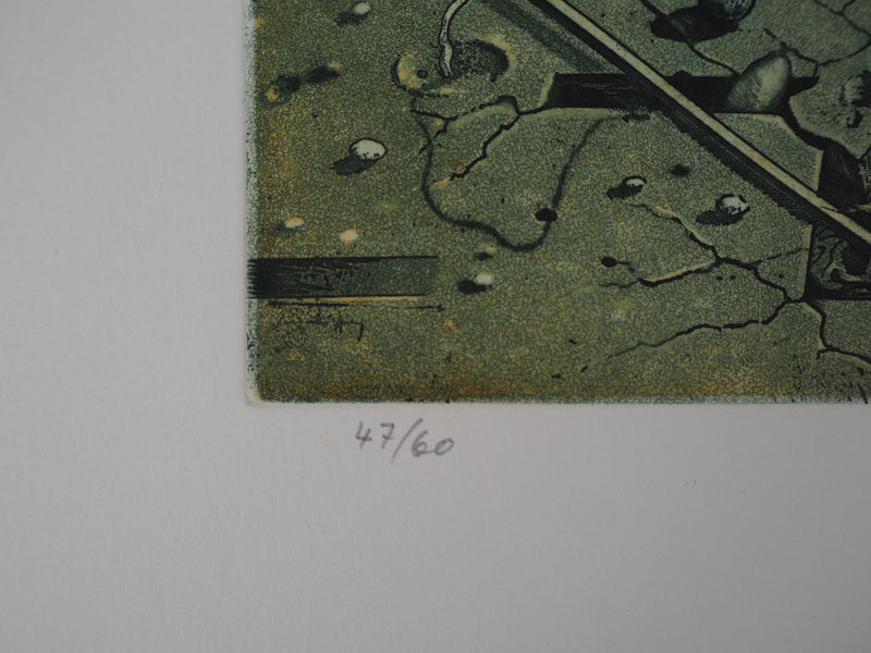 Hiroshi ASADA : Vie souterraine - Gravure (détail)