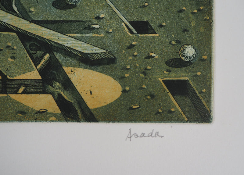 Hiroshi ASADA : Vie souterraine - Gravure (détail)
