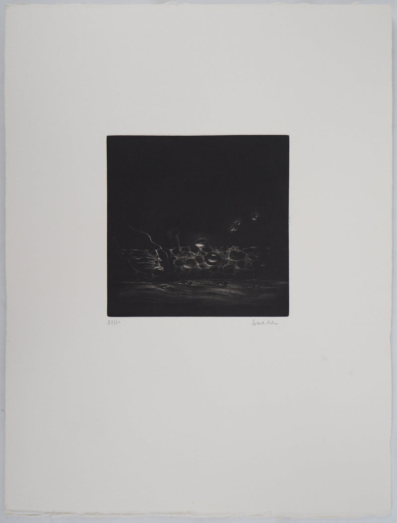 Hiroshi ASADA : Les yeux de bois - Gravure (détail)