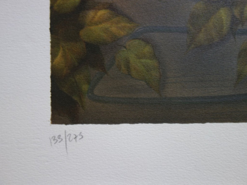 Philippe AUGE : Les belles au jardin - Lithographie (détail)