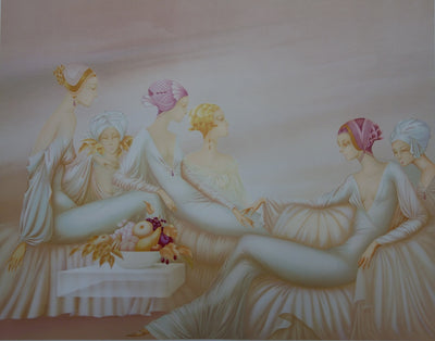 Philippe AUGE : Coupe de fruits - Lithographie (détail)
