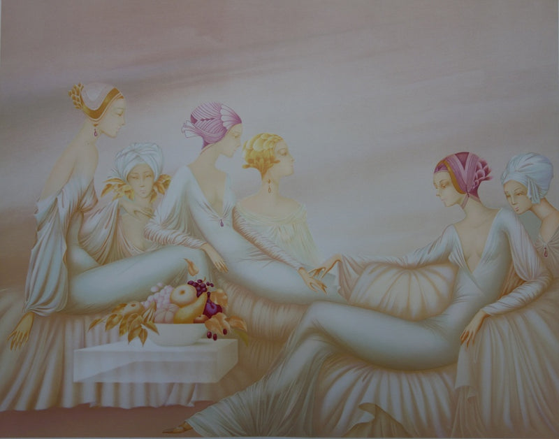 Philippe AUGE : Coupe de fruits - Lithographie (détail)