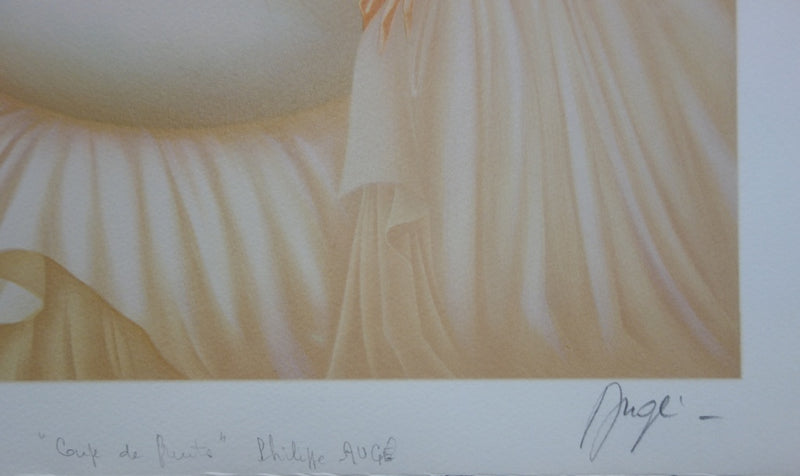 Philippe AUGE : Coupe de fruits - Lithographie (détail)