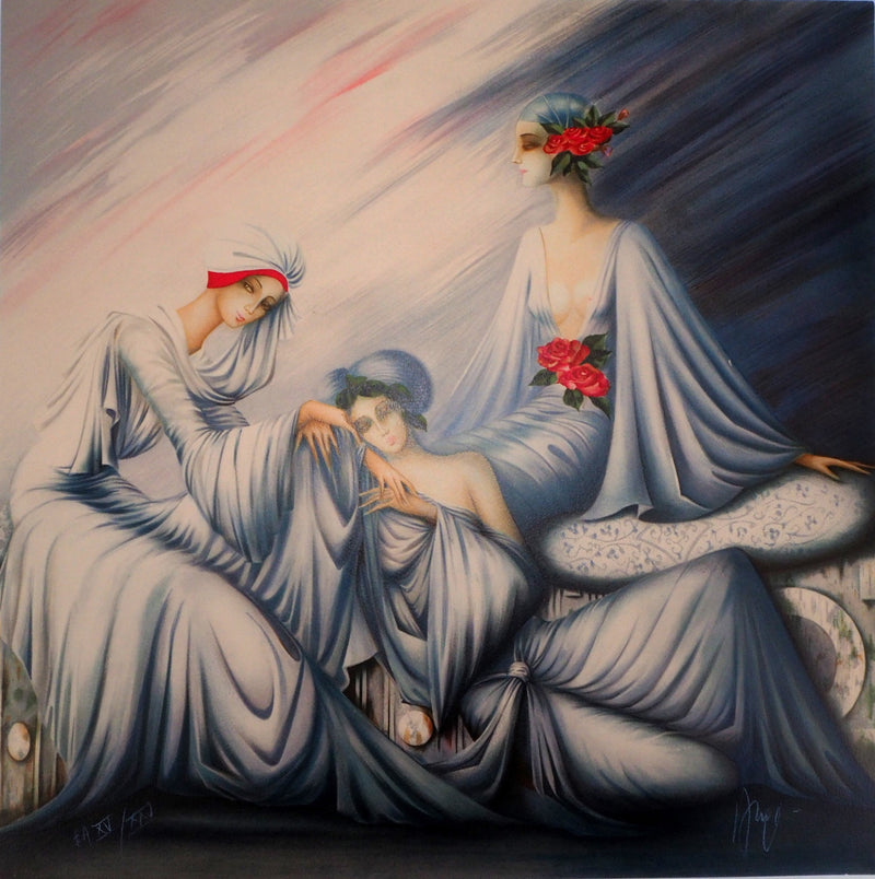 Philippe AUGE : Les somptueuses - Lithographie (détail)